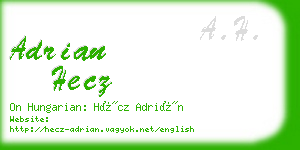 adrian hecz business card
